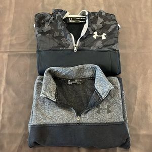 2 boys under armour quarter zips size small